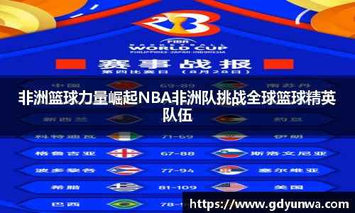 非洲篮球力量崛起NBA非洲队挑战全球篮球精英队伍
